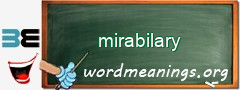 WordMeaning blackboard for mirabilary